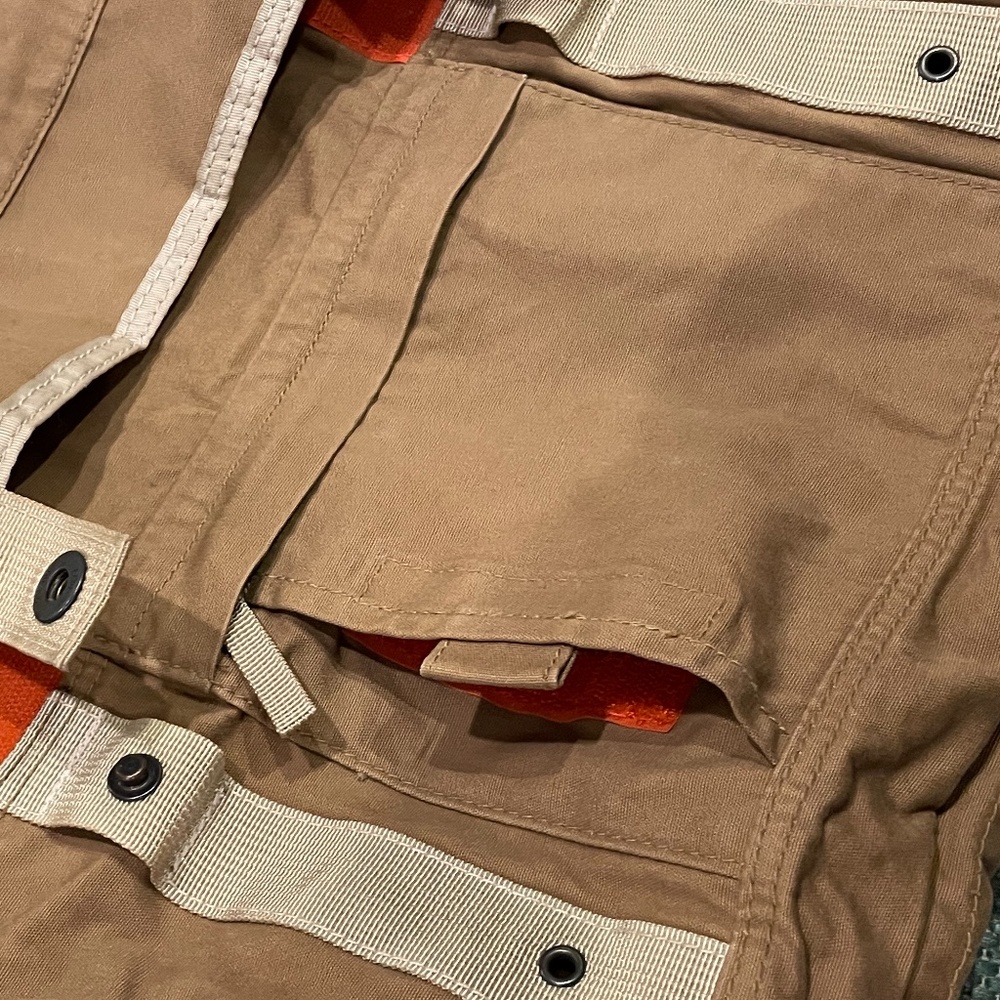 Vintage American Eagle Cotton Messenger Bag Khaki - Picture 4 of 8